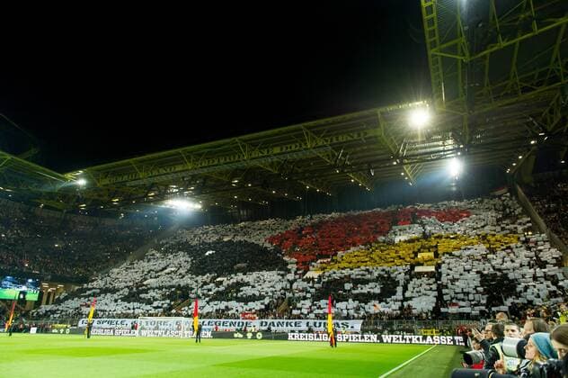 Dortmund, Germany 22.03.2017, Laenderspiel, Deutschland - England, fans mit einer Koreographie, Choreografie fuer poldi ( DeFodi001