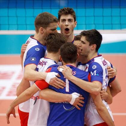 Bilder des Tages - SPORT United-Jubel. Volleyball, TSV Herrsching (HER) - United Volleys Rhein-Main (RHM), Bundesliga, Playoff Viertelfinale, 2.Spiel, Saison 2016 2017, am 22.03.2017 in Innsbruck U N I V E R S I T A E T S S P O RT H A L L E Oesterreich. x20170322_105x