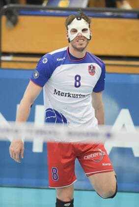 VOLLEYBALL - VBL, Herrsching vs Rhein-Main INNSBRUCK,AUSTRIA,22.MAR.17 - VOLLEYBALL - VBL, Deutsche Volleyball Bundesliga, play off quarterfinal, TSV Herrsching vs United Volleys Rhein-Main. Image shows Jan Klobucar (Rhein-Main). GEPAxpictures xAmirxBeganovic