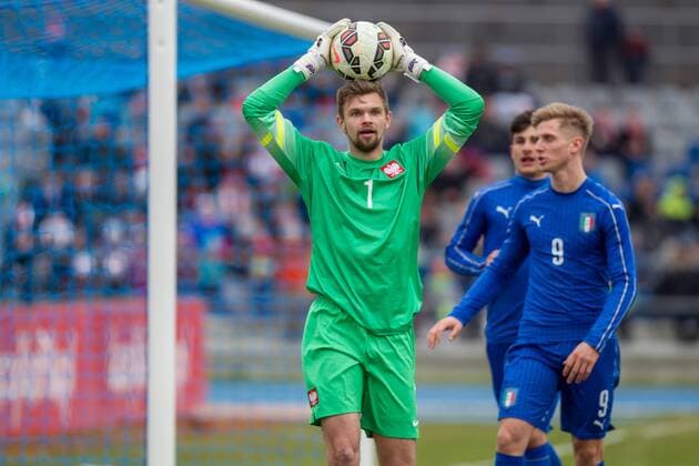 2017.03.23 Pila Pilka nozna Puchar Czterech Narodow u20 Polska - Wlochy N z Bartlomiej Dragowski Foto Pawel Jaskolka PressFocus 2017.03.23 Pila Football 4 Nations Cup under 20 Poland - Italy Credit: Pawel Jaskolka PressFocus NEWSPIX.PL --- Newspix.pl  20170323_PF_PJ051