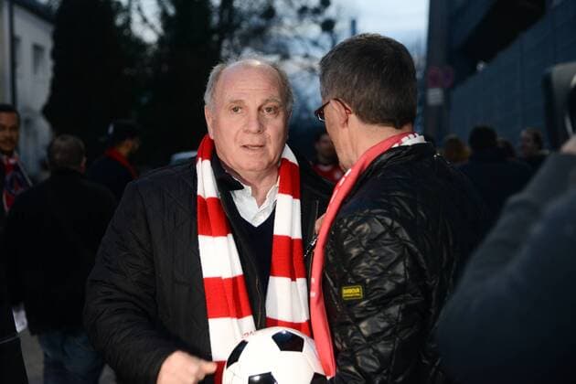 Uli Hoeness bei der Ankunft im Grünwalder Stadion München, 23.03.2017, Fussball, UEFA Women s Chamionsleague, FC Bayern München - Paris Saint-Germain, xKLx