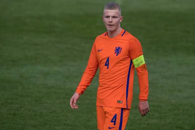 Rick van Drongelen of Netherlands U19during the UEFA EURO EM Europameisterschaft Fussball 2017 qualifying match between Netherlands U19 and Finland U19 on March 23, 2017 at Sportpark Marsdijk in Assen, The Netherlands. Netherlands U19 v Finland U19 UEFA EURO 2017 elite group 1 2016 2017 xVIxGerritxvanxKeulenxIVx 7409612