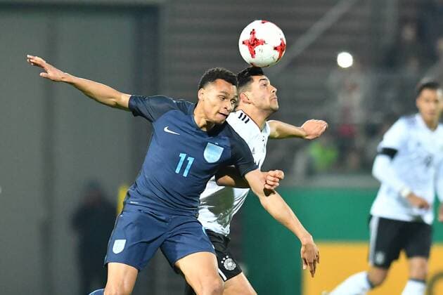 GER, FSP, U 21, Deutschland (GER) vs England (ENG) 24.03.2017, Brita-Arena, Wiesbaden, GER, FSP, U 21, Deutschland (GER) vs England (ENG), picture shows im Bild: Nadiem Amiri (U 21 Deutschland Germany 18) gegen Jacob Murphy (U 21 England 11) Foto © nordphoto Fabisch nordphotox xFabisch