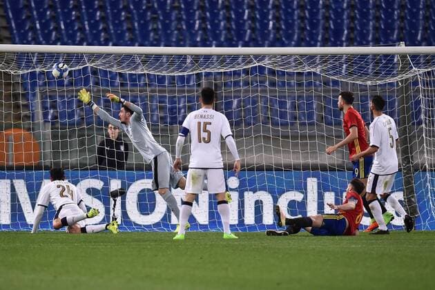 Fußball, U21, Italien - Spanien Gol Saul Niguez Spagna Goal celebration Roma 27-02-2017, Stadio Olimpico Football Friendly Match Italy - Spain Under 21 Foto Andrea Staccioli Insidefoto AndreaxStaccioli