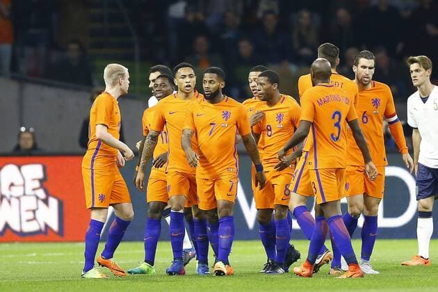Netherlands scoredduring the friendly match between Netherlands and Italy at the Amsterdam Arena on March 28, 2017 in Amsterdam, The Netherlands Netherlands v Italy Friendly match 2016 2017 xVIxxIVx 7445813
