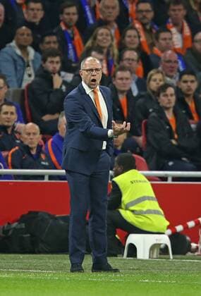 28.03.2017, Fussball Test-Länderspiel, Niederlande - Italien, in der Amsterdam-Arena Amsterdam (Niederlande). Interimstrainer Fred Grim (Niederlande) 