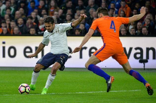 March 28, 2017 - Amsterdam, Netherlands - Eder Citadin Martins from Italy uring the friendly match between Netherlands and Italy on March 28, 2017 at the Amsterdam ArenA in Amsterdam, Netherlands. Netherlands v Italy - International Friendly Länderspiel  - ZUMAn230 20170328_zaa_n230_297 Copyright: xAndyxAstfalckx