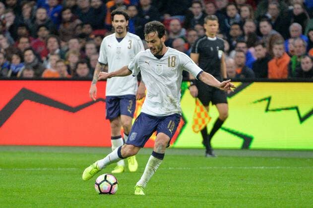 March 28, 2017 - Amsterdam, Netherlands - Marco Parolo from Italy during the friendly match between Netherlands and Italy on March 28, 2017 at the Amsterdam ArenA in Amsterdam, Netherlands. Netherlands v Italy - International Friendly Länderspiel  - ZUMAn230 20170328_zaa_n230_305 Copyright: xAndyxAstfalckx