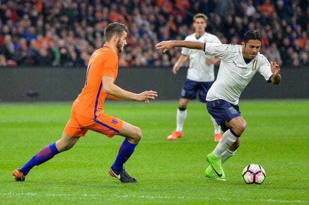March 28, 2017 - Amsterdam, Netherlands - Eder Citadin Martins from Italy during the friendly match between Netherlands and Italy on March 28, 2017 at the Amsterdam ArenA in Amsterdam, Netherlands. Netherlands v Italy - International Friendly Länderspiel  - ZUMAn230 20170328_zaa_n230_313 Copyright: xAndyxAstfalckx