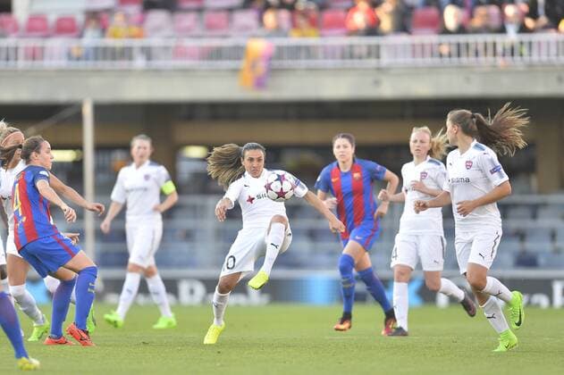 Fußball, Damen, CL, FC Rosengard - FC Barcelona 170329 Rosengards Marta Viera Da Silva under en fotbollsmatch i Champions League mellan Barcelona och Rosengard den 29 mars 2017 i Barcelona.  Copyright: AlexxNicodim BB170329BB224
