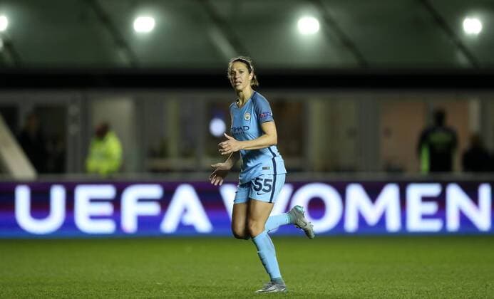 Football - 2016 2017 UEFA WomenÕs Champions League - Quarter-Final, Second Leg: Manchester City 1 vs. Fortuna Hjorring 0 Carli Lloyd of Manchester City during the match at Academy Stadium, Manchester. COLORSPORT LYNNE CAMERON 
