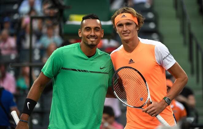 Bilder des Tages - SPORT Alexander Zverev ,Deutschland und Kyrgios ,Australian
