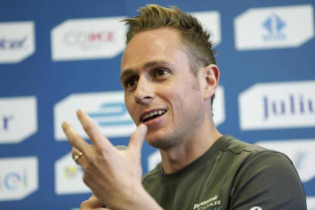 British pilot Adam Carroll of Panasonic Jaguar Racing delivers a press conference PK Pressekonferenz in Mexico City, Mexico, 31 March 2017. The second ePrix of the season will be celebrated tomorrow at the Hermanos Rodriguez racetrack of the Mexican capital. FORMULA E IN MEXICO CITY !ACHTUNG: NUR REDAKTIONELLE NUTZUNG!  Copyright: xJoséxMéndezx MEX002 20170331-636265949435986008