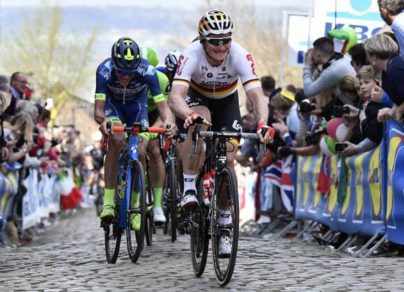 German Andre Greipel of Lotto Soudal pictured in action during the 101st edition of the Ronde van Vlaanderen - Tour des Flandres - Tour of Flanders one day cycling race, 260km from Antwerp to Oudenaarde, Sunday 02 April 2017. DIRKxWAEM  x05076314x