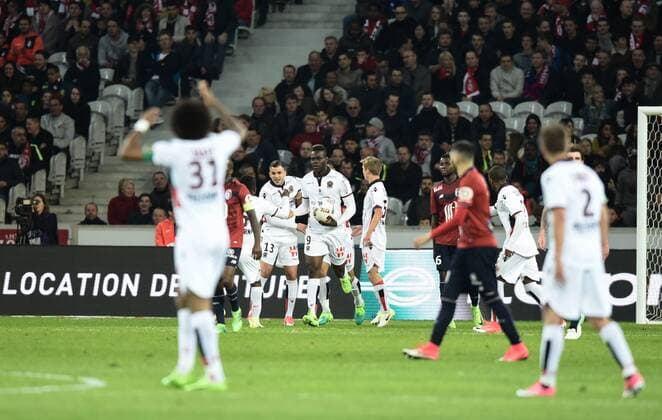 Mario Balotelli ( Nice ) FOOTBALL : Lille OSC vs OGC Nice - Ligue 1 - Lille - 07 04 2017 FedericoPestellini Panoramic 
