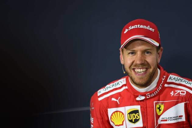 Sebastian Vettel (GER 5), Scuderia Ferrari, Pressekonferenz, Petronas Motorsport, Grosser Preis von China 2017, Qualifying, Motorsport, Formel 1,08.04.2017, Shanghai Copyright: xAndre Eibner-Pressefotox EP_JAE