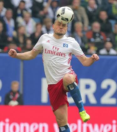 1. Fussball Bundesliga 28. Spieltag Saison 2016-2017 1. Fussball Bundesliga 28. Spieltag Saison 2016-2017 Hamburger SV - TSG 1899 Hoffenheim im Volksparkstadion Kyriakos Papadopoulos (Hamburger SV)