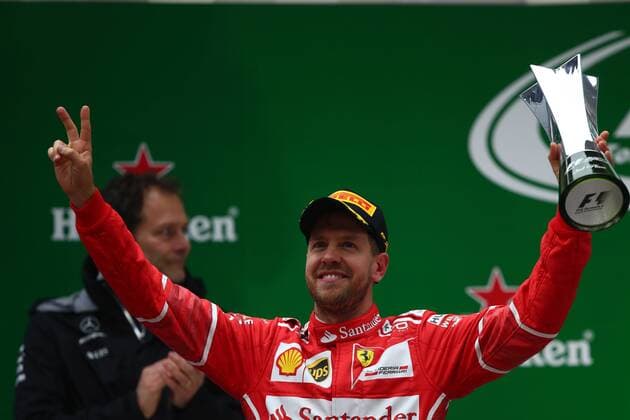Chinese Grand Prix, Shanghai 06 - 09 April 2017 09.04.2017 - Race, 2nd place Sebastian Vettel (GER) Scuderia Ferrari SF70H 