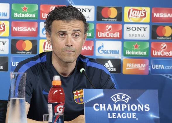Bilder des Tages - SPORT April 10, 2017 - Turin, Italy - Luis Enrique during the press conference PK Pressekonferenz before Champions League match between Juventus v Barcelona, in Turin, on April 10, 2017. FC Barcelona Barca - Press Conference  - ZUMAn230 20170410_zaa_n230_060 Copyright: xLorisxRosellix