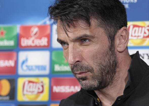 April 10, 2017 - Turin, Italy - Gianluigi Buffon during the press conference PK Pressekonferenz before Champions League match between Juventus v Barcelona, in Turin, on April 10, 2017. Juventus - Press Conference  - ZUMAn230 20170410_zaa_n230_063 Copyright: xLorisxRosellix