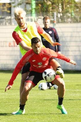 ALEXANDER HACK, DANNY LATZA TRAINING MAINZ 05 MAINZ 