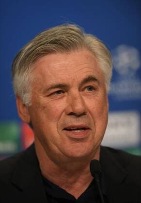 11.04.2017, Fussball Champions-League 2016 2017, Pressekonferenz FC Bayern vor dem Viertelfinale Hinspiel, FC Bayern München - Real Madrid, in der Allianz-Arena München, Trainer Carlo Ancelotti (FC Bayern München) bei der PK. 