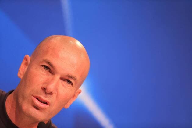 20170311, CL PK Viertelfinale, FC Bayern vs Real Madrid, Allianz Arena Muenchen, im Bild: Zinedine Zidane bei der PK vor dem Spiel vs Real Madrid