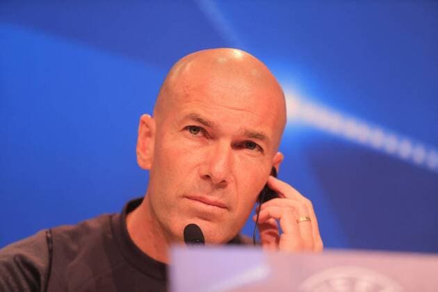 20170311, CL PK Viertelfinale, FC Bayern vs Real Madrid, Allianz Arena Muenchen, im Bild: Zinedine Zidane bei der PK vor dem Spiel vs Real Madrid