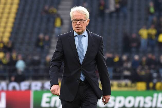 Fußball Champions League Viertelfinale Borussia Dortmund - AS Monaco am 11.04.2017 im Signal Iduna Park in Dortmund Dr. Reinhard Rauball ( Präsident Dortmund ) xRx