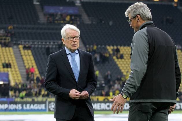 Reinhard Rauball Norbert Dickel, Borussia Dortmund vs AS Monaco, UEFA Champions League, Viertelfinale, Fussball, 11.04.2017, Dortmund Copyright: xLangerx xEibner-Pressefotox EP_HLR