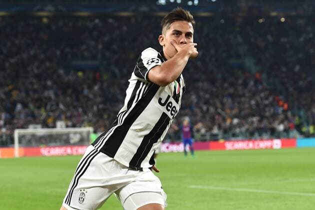 Mg Torino 11 04 2017 - Champions League Juventus-Barcellona foto Matteo Gribaudi Image nella foto: esultanza gol Paulo Dybala 