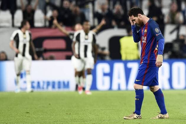 Bilder des Tages - SPORT Db Torino 11 04 2017 - Champions League Juventus-Barcellona foto Daniele Buffa Image nella foto: delusione Lionel Messi 