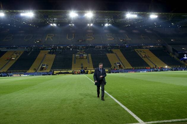 Sportdirektor Michael Zorc (Borussia Dortmund) verlässt das Stadion , Borussia Dortmund vs AS Monaco, UEFA Champions League, Viertelfinale, Fussball, 11.04.2017, Dortmund Copyright: xLangerx xEibner-Pressefotox EP_HLR
