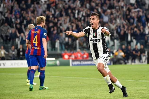 April 11, 2017 - Rome, Italy - Paulo Dybala of Juventus celebrates scoring second goal during the UEFA Champions League quarter final match between Juventus and Barcelona at the Juventus Stadium, Turin, Italy on 11 April 2017. Juventus - Barcelona Champions League  - ZUMAn230 20170411_zaa_n230_069 Copyright: xGiuseppexMaffiax