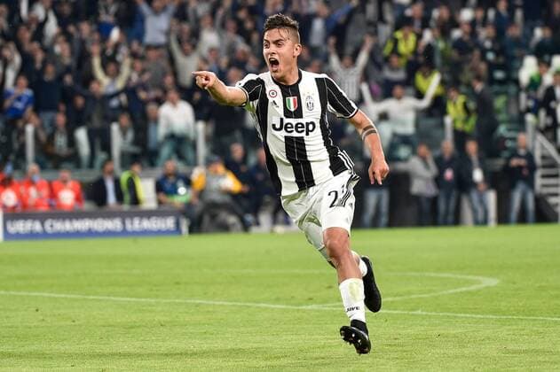 April 11, 2017 - Rome, Italy - Paulo Dybala of Juventus celebrates scoring second goal during the UEFA Champions League quarter final match between Juventus and Barcelona at the Juventus Stadium, Turin, Italy on 11 April 2017. Juventus - Barcelona Champions League  - ZUMAn230 20170411_zaa_n230_076 Copyright: xGiuseppexMaffiax