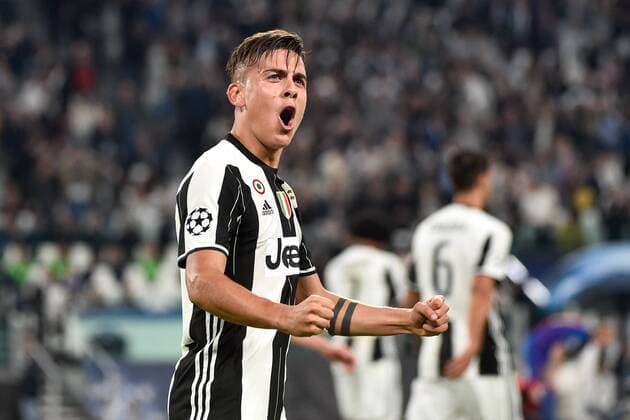 April 11, 2017 - Rome, Italy - Paulo Dybala of Juventus celebrates scoring second goal during the UEFA Champions League quarter final match between Juventus and Barcelona at the Juventus Stadium, Turin, Italy on 11 April 2017. Juventus - Barcelona Champions League  - ZUMAn230 20170411_zaa_n230_087 Copyright: xGiuseppexMaffiax