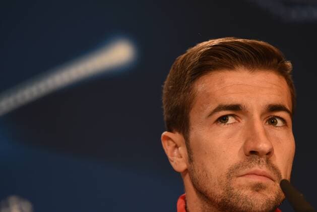Atlético de Madrid s Gabi attends a press conference PK Pressekonferenz ahead of UEFA Champions League quarter-final first leg match against Leicester City at Vicente Calderón stadium on April 12, 2017 in Madrid, Spain.  JorgexSanz PacificxPress