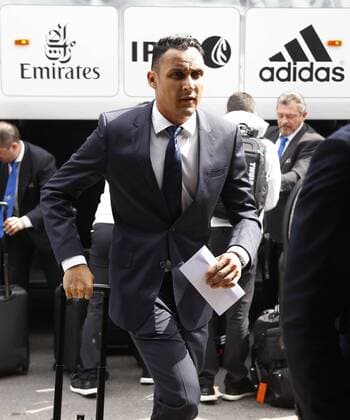 Llegada del Real Madrid a su hotel en Munich. En la imagen, Keylor Navas. Real Madrid arrives at his hotel in Munich. In this picture, Keylor Navas. xANGELxRIVEROx 