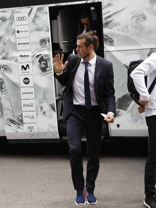 Llegada del Real Madrid a su hotel en Munich. En la imagen, Bale. Real Madrid arrives at his hotel in Munich. In this picture, Bale. xANGELxRIVEROx 