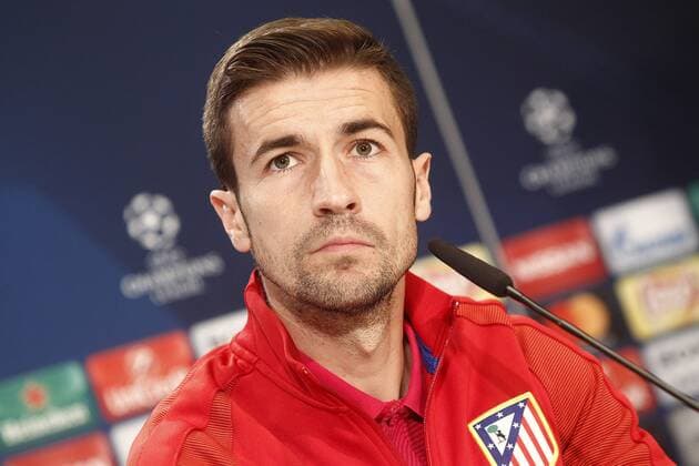 Atletico de Madrid s Gabi Fernandez in press conference PK Pressekonferenz April 11, 2017.  (20170411198)