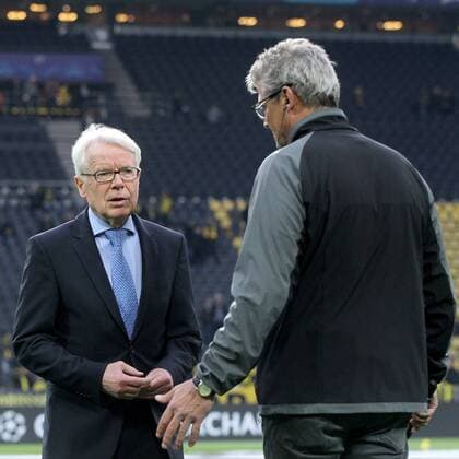 Reinhard Rauball Norbert Dickel, Borussia Dortmund vs AS Monaco, UEFA Champions League, Viertelfinale, Fussball, 11.04.2017, Dortmund Copyright: xLangerx xEibner-Pressefotox EP_HLR