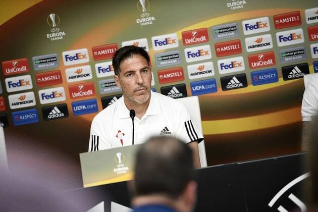 Celta s head coach Italian Eduardo Berizzo pictured during a press conference PK Pressekonferenz of Spanish team Celta Vigo, Wednesday 12 April 2017, in Vigo, Spain. Tomorrow Belgian soccer team RC Genk is playing against Spanish team Celta Vigo in the Europa League competition. YORICKxJANSENS  x05080583x