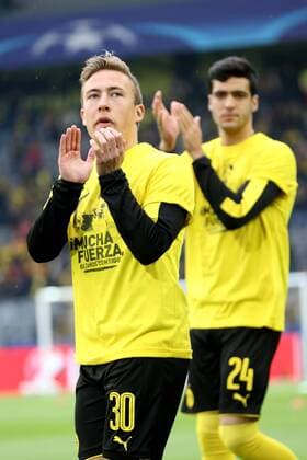 Sy Seydou ( AS Monaco 30 ) Andrea Raggi ( AS Monaco 24 ) mit Marc Bartra (Borussia Dortmund 5) T-Shirt,, Borussia Dortmund vs AS Monaco, UEFA Champions League, Viertelfinale, Nachholspiel Fussball, 12.04.2017, Dortmund Copyright: xLangerx xEibner-Pressefotox EP_HLR