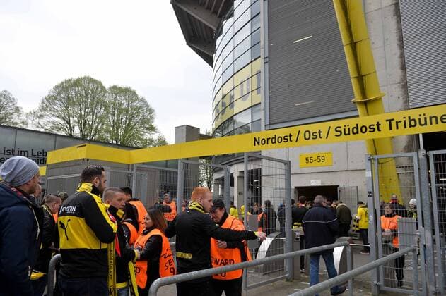 ILLUSTRATION - PARVIS - SUPPORTERS - POLICE - SECURITE FOOTBALL : Borussia Dortmund vs Monaco - Ligue des Champions - 12 04 2017 AnthonyBIBARD FEP Panoramic 
