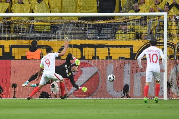 Fußball Champions League Viertelfinale Borussia Dortmund - AS Monaco am 12.04.2017 im Signal Iduna Park in Dortmund Tor zum 0:2 durch Radamel Falcao ( Monaco ) xRx