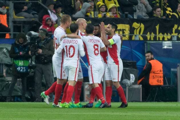 Dortmund, Germany 12.03.2017, UEFA Champions League - 2016 17 Season, BV Borussia Dortmund - AS Monaco, jubel nach dem treffer zum 0:2 durch Falcao (MCO) ( DeFodi001
