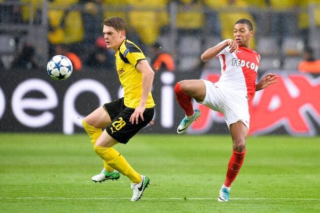29 KYLIAN MBAPPE (mon) - 28 Matthias Ginter (bvb) FOOTBALL : Borussia Dortmund vs Monaco - Ligue des Champions - 12 04 2017 AnthonyBIBARD FEP Panoramic 