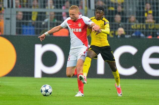Jemerson (AS Monaco), Ousmane Dembele (Borussia Dortmund) Dortmund, Germany, 12.04.2017, Fussball, UEFA Champions League, Borussia Dortmund - AS Monaco, xklx
