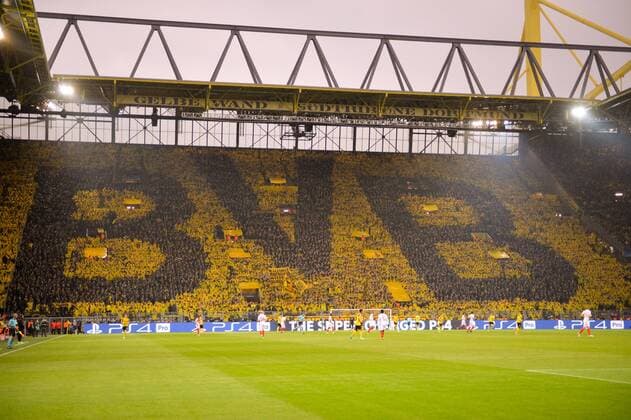 ILLUSTRATION - SUPPORTERS - TRIBUNE - TIFO FOOTBALL : Borussia Dortmund vs Monaco - Ligue des Champions - 12 04 2017 AnthonyBIBARD FEP Panoramic 