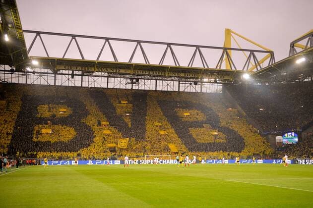 ILLUSTRATION - SUPPORTERS - TRIBUNE - TIFO FOOTBALL : Borussia Dortmund vs Monaco - Ligue des Champions - 12 04 2017 AnthonyBIBARD FEP Panoramic 